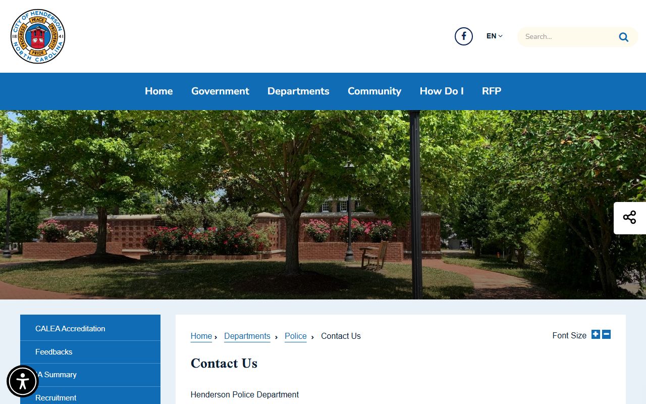 Vance County arrest records and court charges Henderson Police contact page