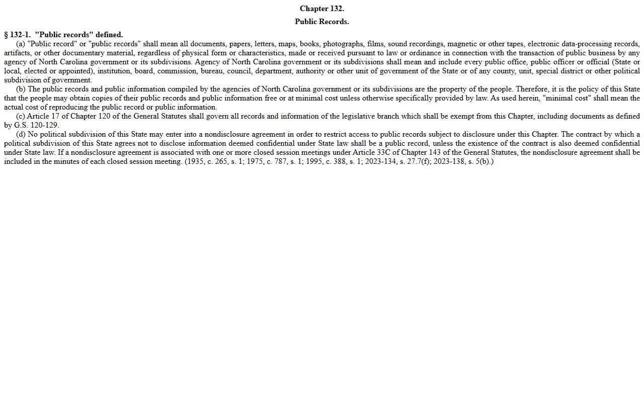 Vance County arrest records and court charges North Carolina public records definition