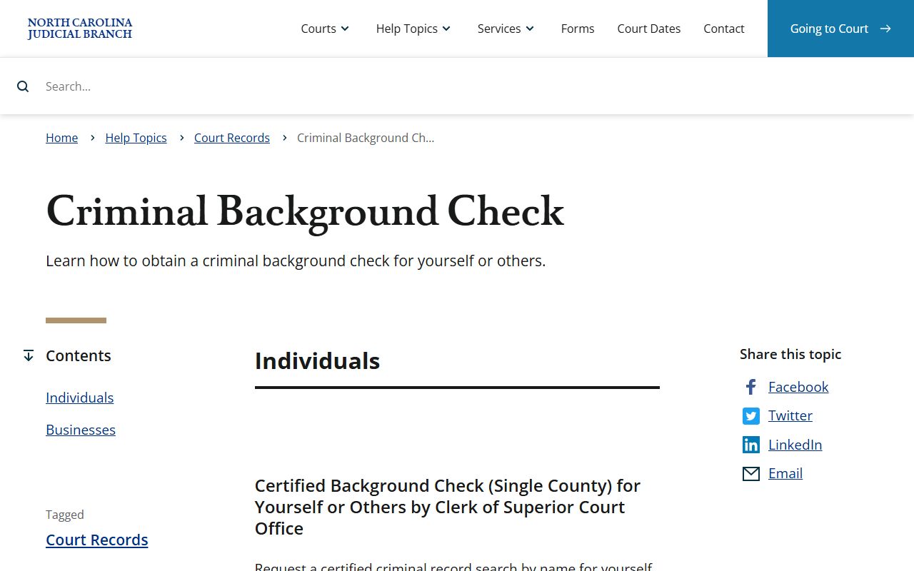 Vance County criminal court records official criminal background check guidance