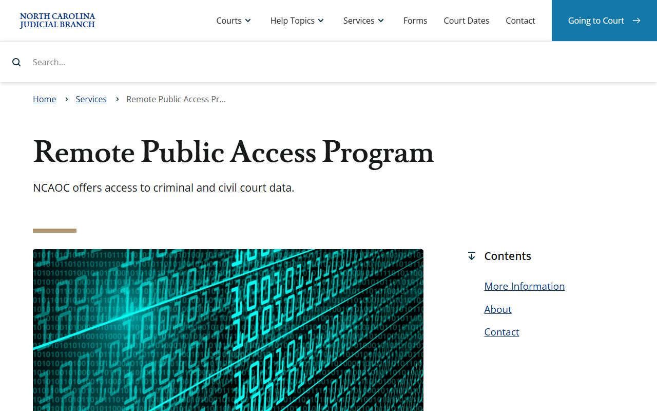 Vance County court records Remote Public Access Program