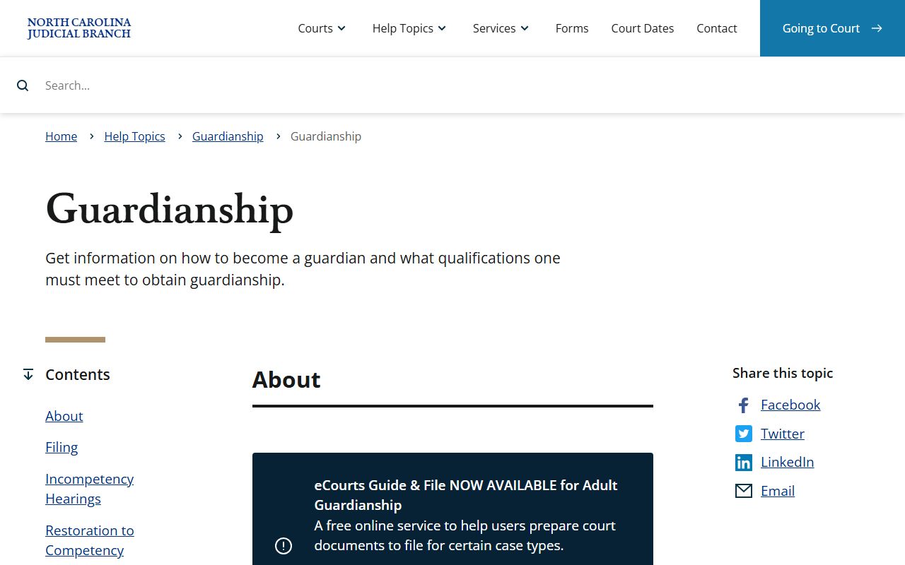 Vance County probate records guardianship filing overview
