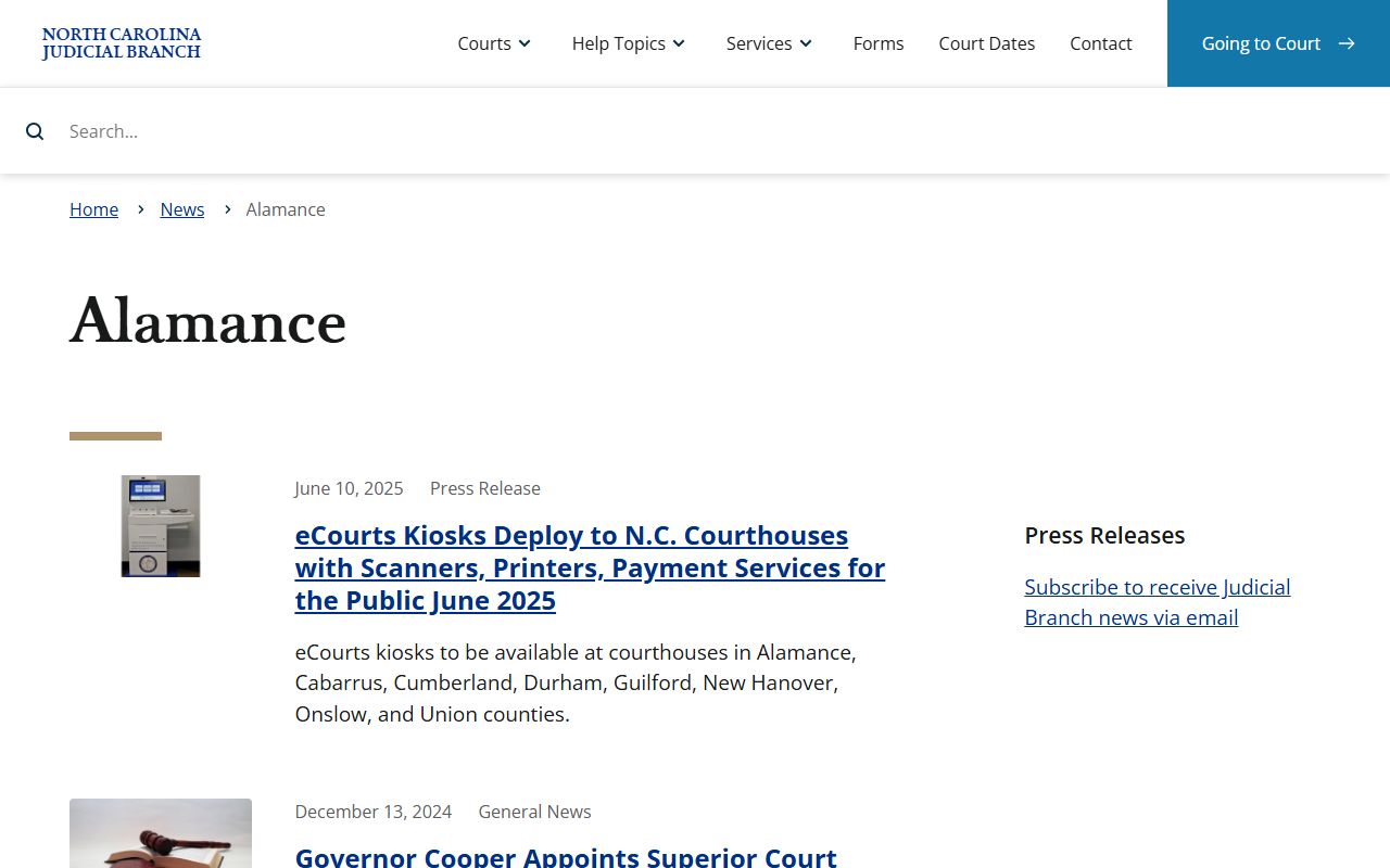 Vance County warrant records NC eCourts Track 4 information